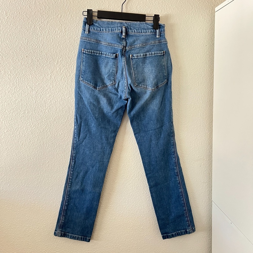Frame Womens Le Slender Straight Leg Cropped Jeans Sz 26 Thistle Preppy Minimal - Picture 3 of 11